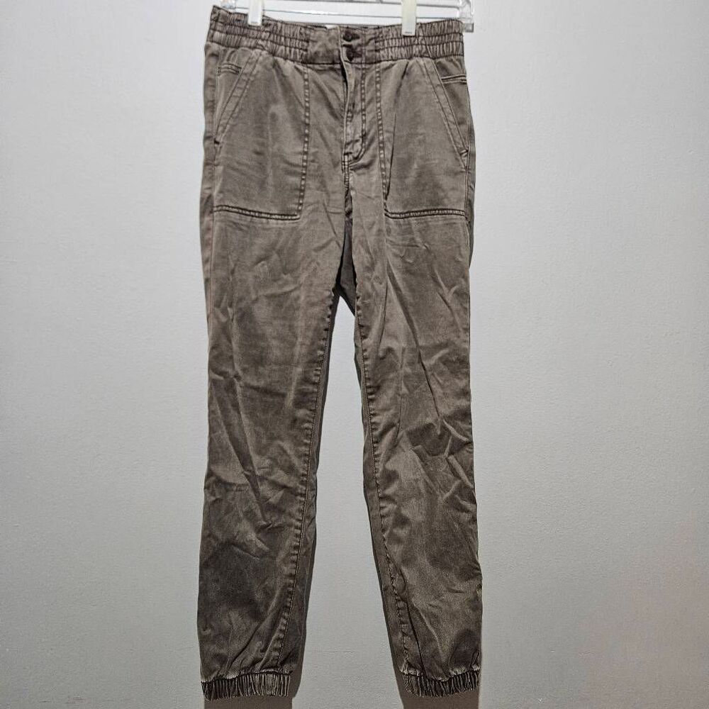 American Eagle Womens Size 10R Jogger Pants Stretch Cargo Khaki Brown Casual